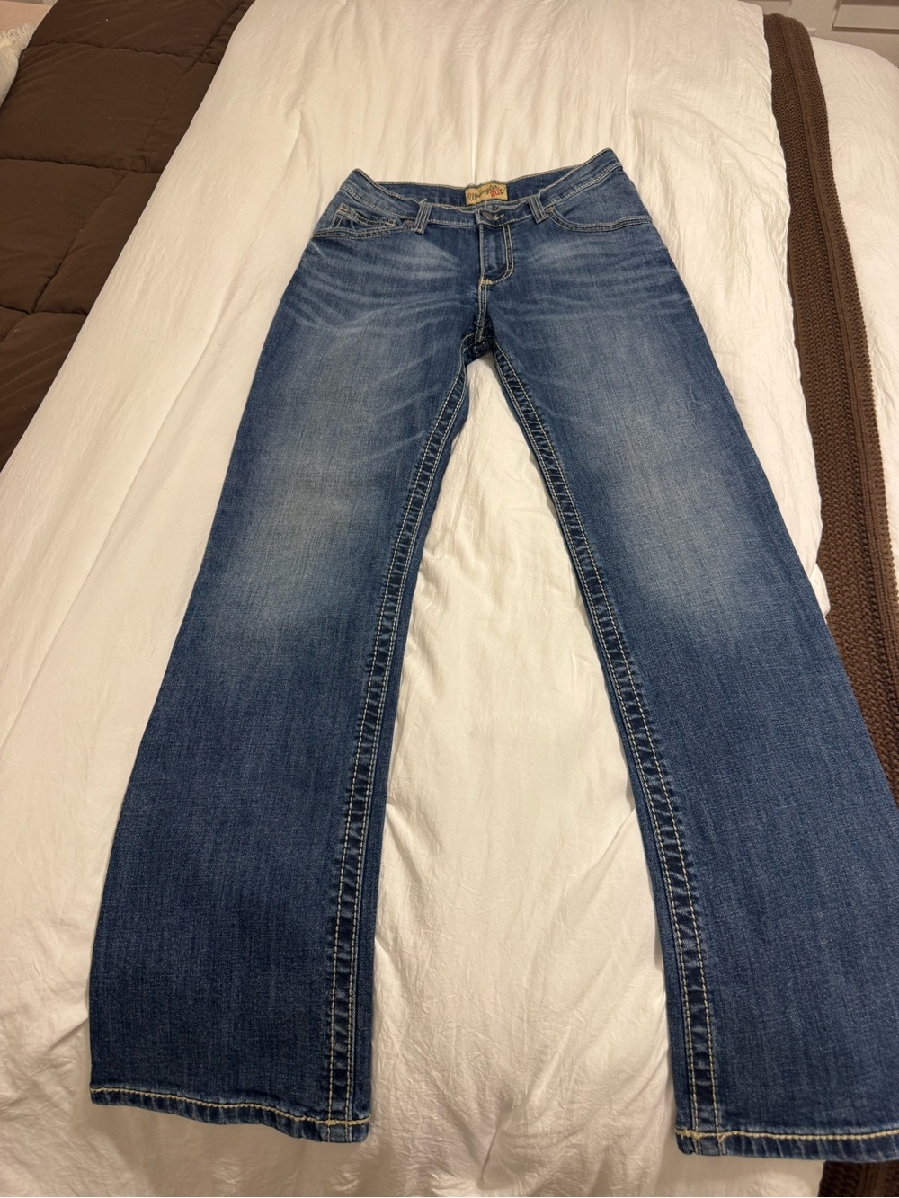 Wrangler Boys Medium Blue Straight-Leg Jeans sz 16R